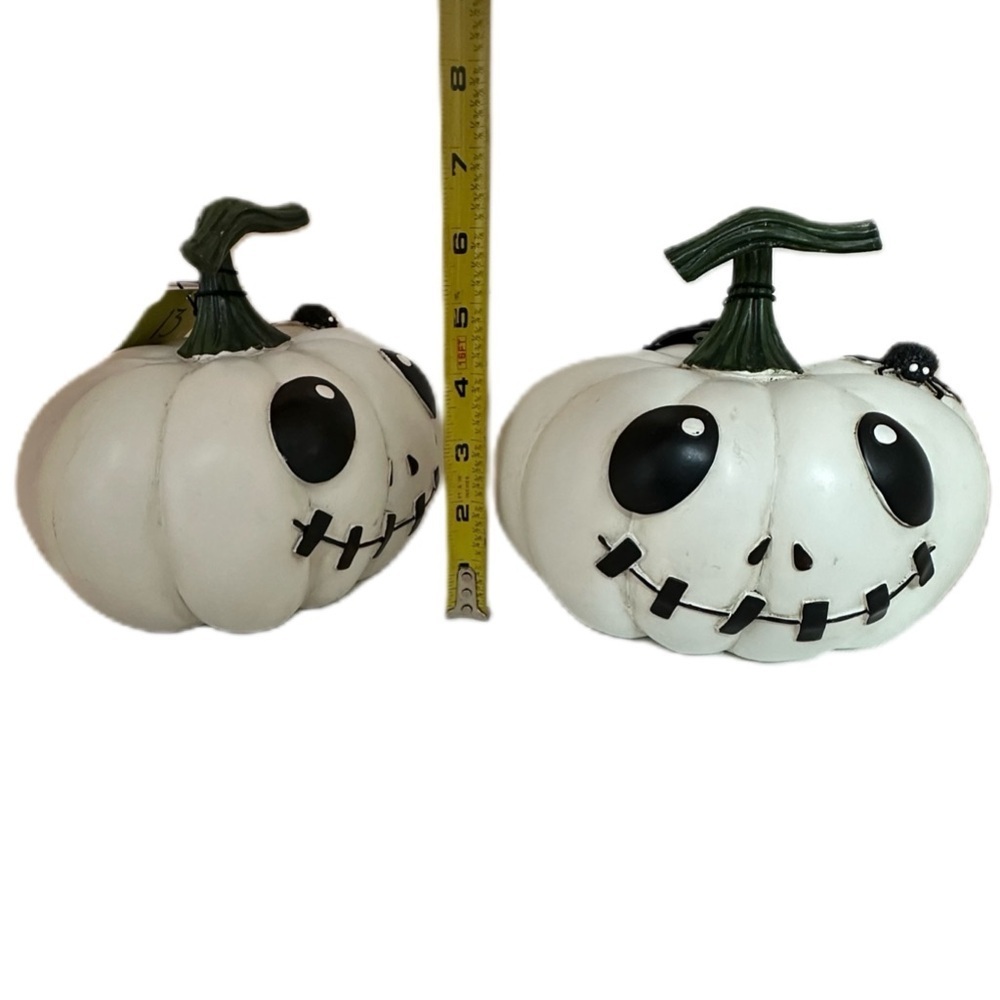 Pumpkin Decor Set Black White Halloween Fall Home Decor - Picture 14 of 15